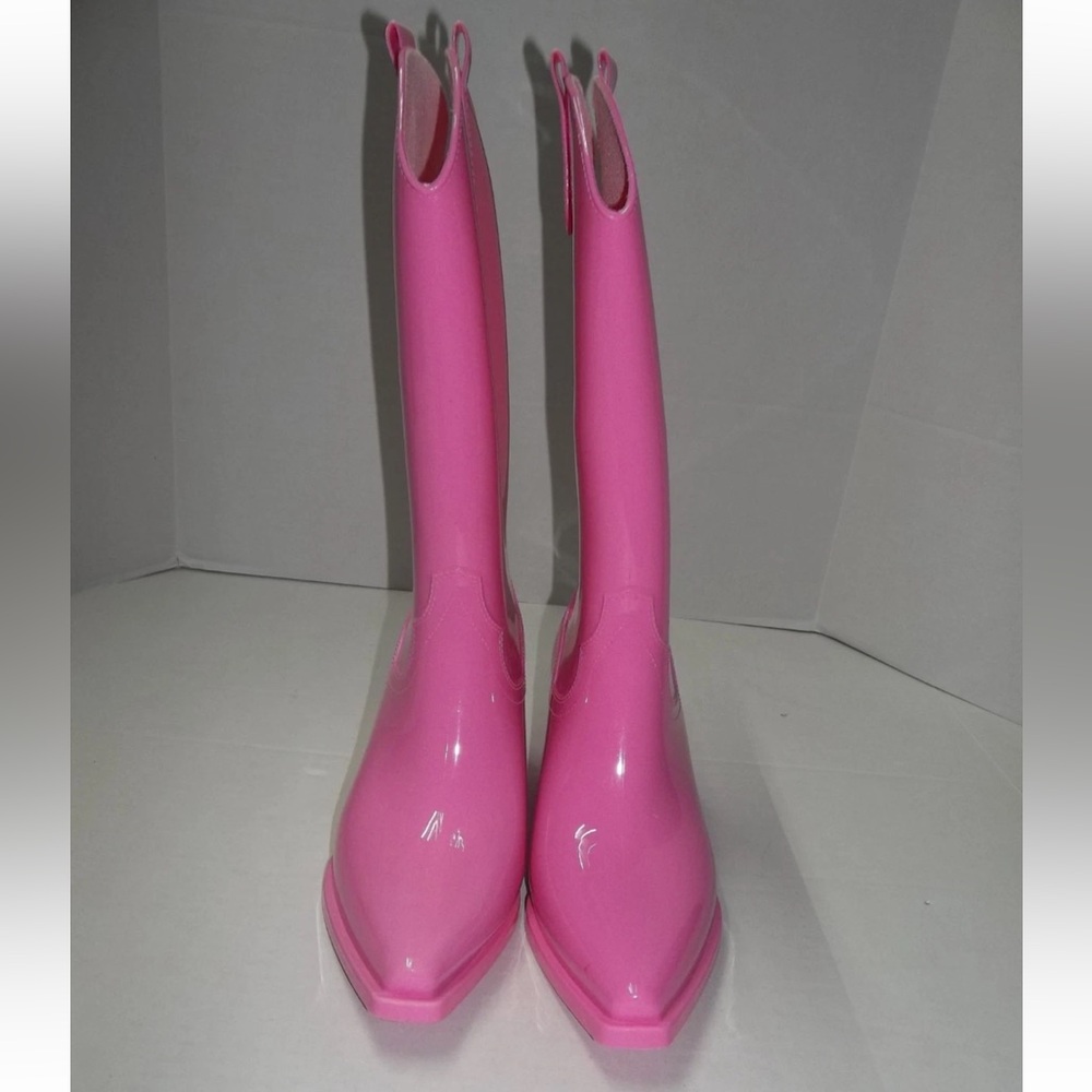 Pink Cowboy rain boots size 8